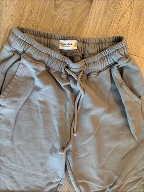 Abercrombie & Fitch Kids Light Gray Drawstring Joggers